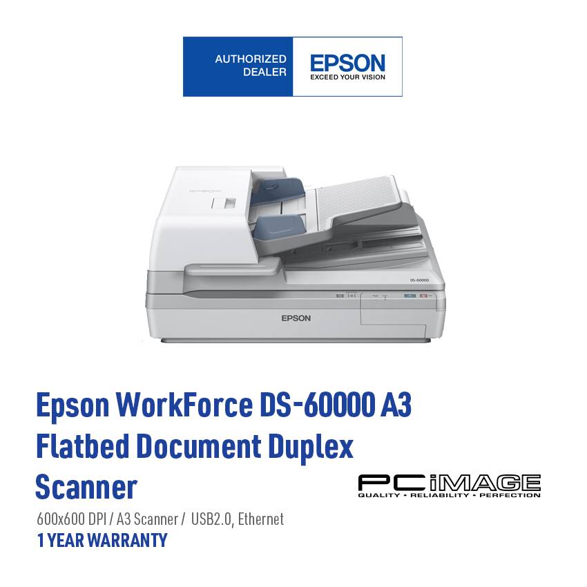 EPSON WORKFORCE DS60000 A3 FLATBED DOCUMENT SCANNER WITH DUPLEX ADF