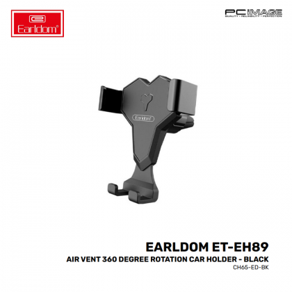 EARLDOM ET-EH89 Air Vent 360 Degree Rotation Car Phone Holder - Black