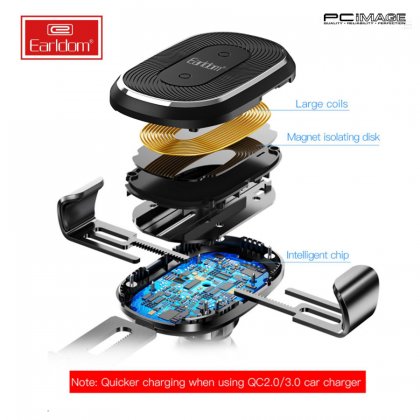EARLDOM ET-WC13 15W Wireless Charger and Suction Car Holder-Black EARLDOM ET-WC13 15W Wireless Charger and Suction Car Holder-Black