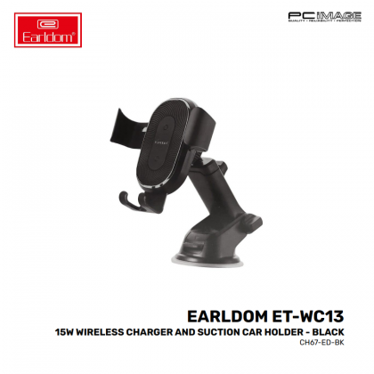 EARLDOM ET-WC13 15W Wireless Charger and Suction Car Holder-Black EARLDOM ET-WC13 15W Wireless Charger and Suction Car Holder-Black