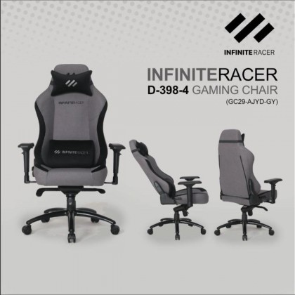INFINITERACER D-398-11 GAMING CHAIR - 4D Armrest, Metal Base, 60/75mm Caster, Linen Fabric, <120KG