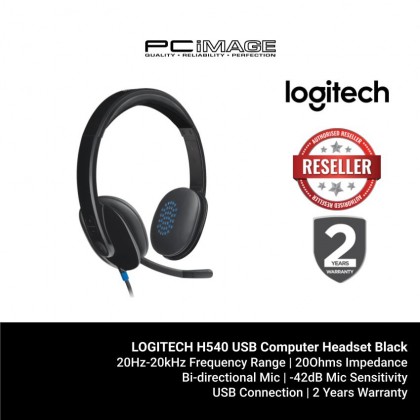 LOGITECH H540 USB Computer Headset Black