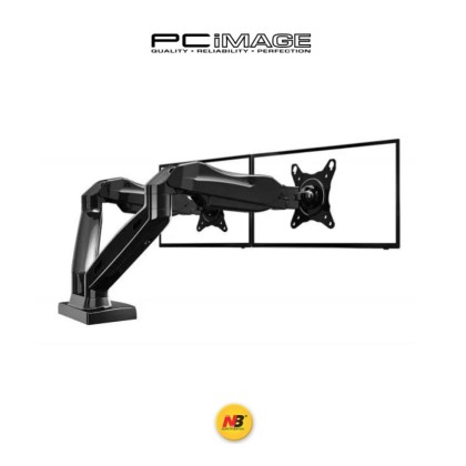 NB NORTH BAYOU F160 DUAL MONITOR ARM GAS-STRUT FLEXI MOUNT 360 DEGREE ROTATABLE FOR 17" - 27", UP TO 9KG