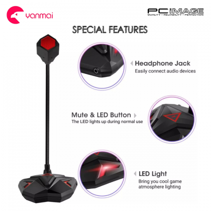 YANMAI G55 Omni Vlog Gaming Training Mic