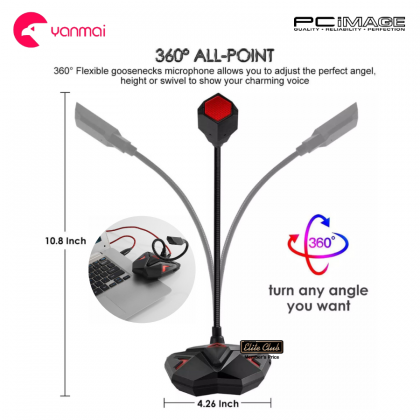 YANMAI G55 Omni Vlog Gaming Training Mic