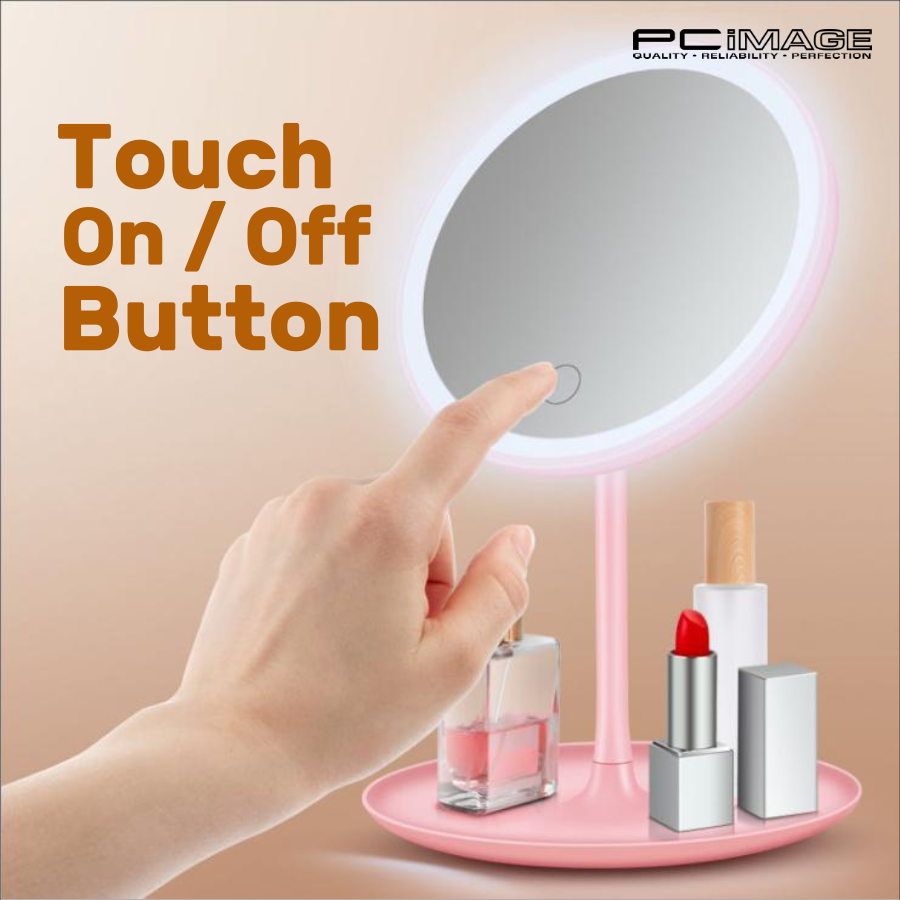 3 Colors LED Light Makeup Mirror with X5 Magnifying Glass PC Image
