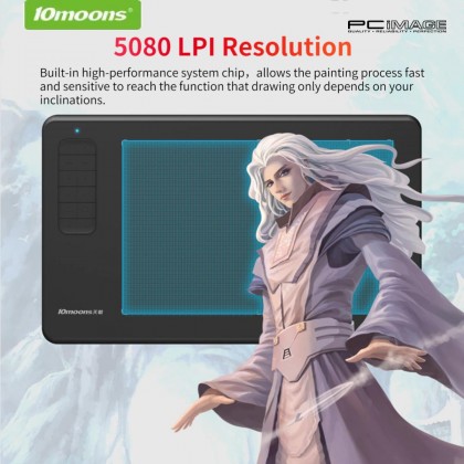 10MOONS G12 Graphic Tablet Working Area 240*155MM Black 10MOONS G12 Graphic Tablet Working Area 240*155MM Black