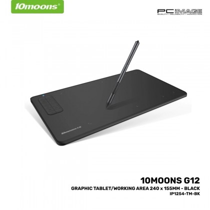10MOONS G12 Graphic Tablet Working Area 240*155MM Black 10MOONS G12 Graphic Tablet Working Area 240*155MM Black
