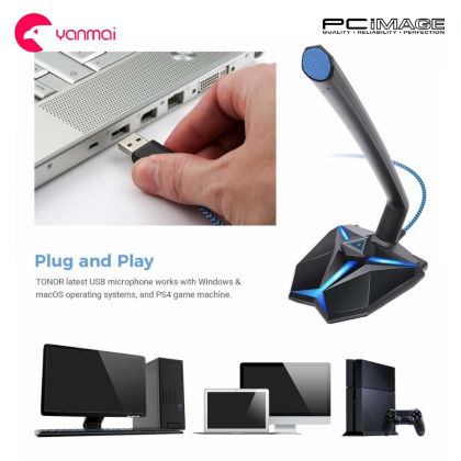 YANMAI G33 USB Wired LED Light Omnidirectional Condenser Gaming Microphone