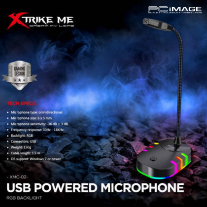 XTRIKE ME XMC-02 Omnidirectional RGB Wired Gaming Microphone