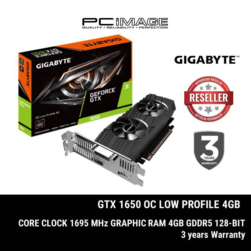 GIGABYTE GEFORCE GTX 1650 LP OC 4GB GDDR5 128BIT GRAPHIC CARD | PC ...