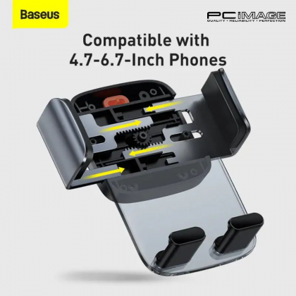 BASEUS SUYK000001 Easy Control Clamp Car Mount Holder Center Console & Air Vent 2in1 Black