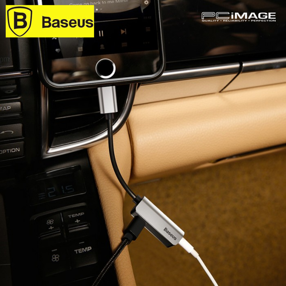 BASEUS CALL3201 L32 Lightning Male TO 3.5MM + Lightning Female Adapter