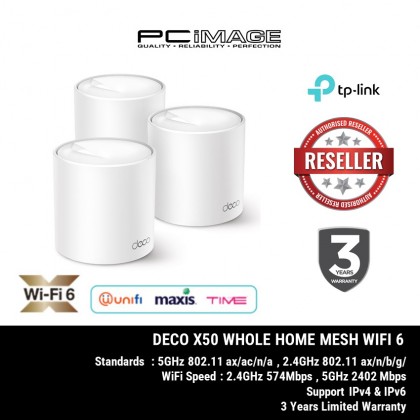 TP-LINK DECO X50 WHOLE HOME MESH WIFI 6 SYSTEM