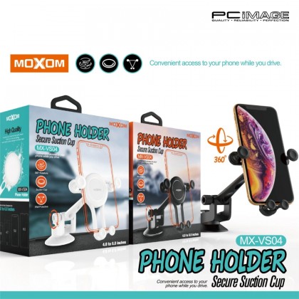 MOXOM MX-VS04 Crane Twist Lock Adjustment Extendable Arm Suction Cup Car Holder Black