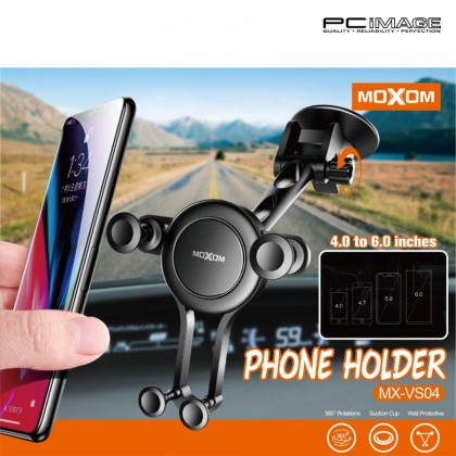 MOXOM MX-VS04 Crane Twist Lock Adjustment Extendable Arm Suction Cup Car Holder Black