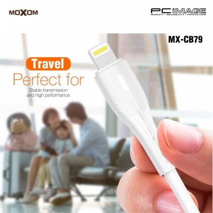 MOXOM MX-CB79 Classic Lines Data Cable 1M 3A Black MOXOM MX-CB79 Classic Lines Data Cable 1M 3A Black