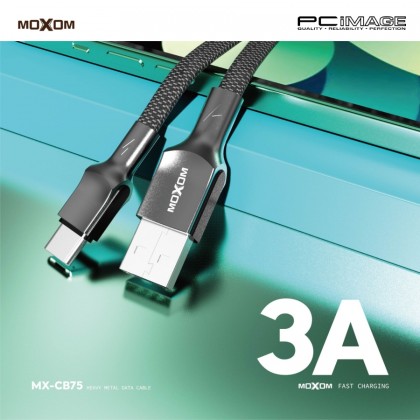 MOXOM MX-CB75 Heavy Metal Data Cable 1M 3A Black