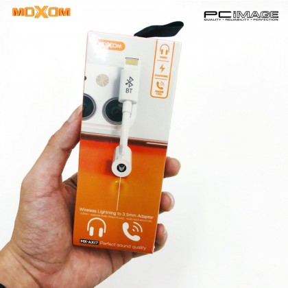 MOXOM MX-AX17 Wireless Lightning to 3.5MM Audio Adapter 85-95MM White