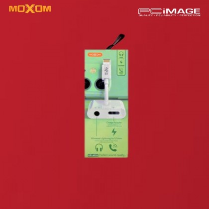 MOXOM MX-AX16 Wireless Lightning to 3.5MM Audio + Lightning Charge Adapter White MOXOM MX-AX16 Wireless Lightning to 3.5MM Audio + Lightning Charge Adapter White
