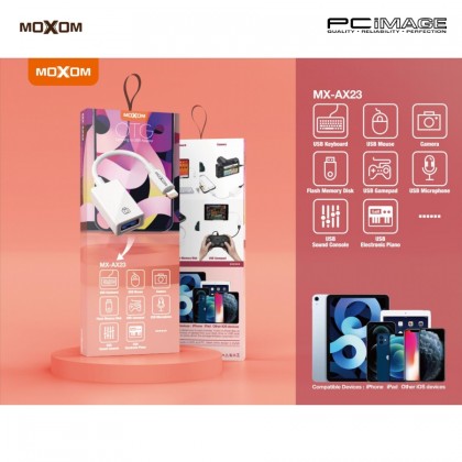 MOXOM MX-AX23 OTG Lightning to USB Adapter White