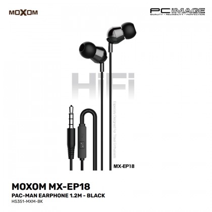 MOXOM MX-EP18 Pac-Man Earphone 1.2M Black