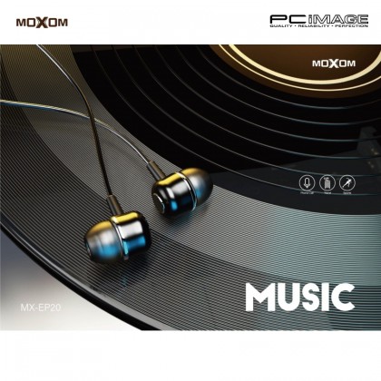 MOXOM MX-EP20 All Metal Earphone 1.2M Black MOXOM MX-EP20 All Metal Earphone 1.2M Black