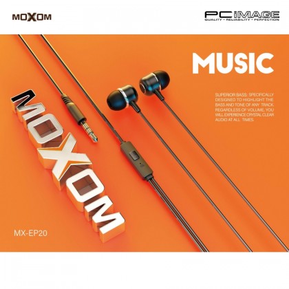 MOXOM MX-EP20 All Metal Earphone 1.2M Black MOXOM MX-EP20 All Metal Earphone 1.2M Black