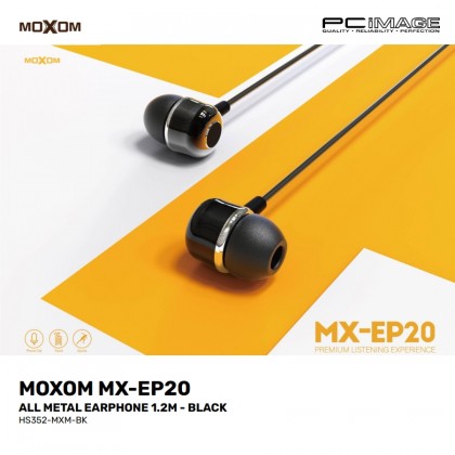 MOXOM MX-EP20 All Metal Earphone 1.2M Black MOXOM MX-EP20 All Metal Earphone 1.2M Black