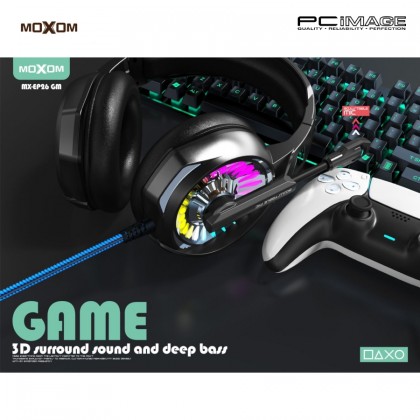 MOXOM MX-EP26 RGB Turbo Gaming Headset 2M Black