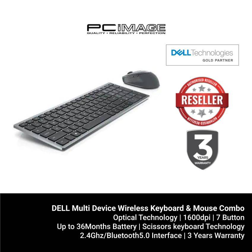 DELL Multi Device Wireless Keyboard & Mouse Combo US English KM7120W