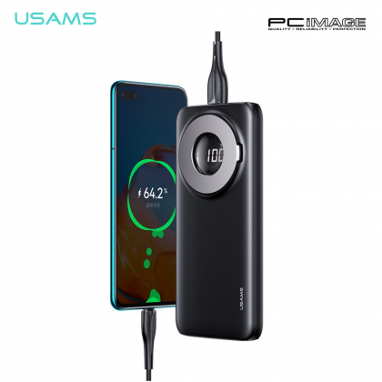 USAMS US-CD171 PB62 QC3.0+PD 20W LED Display Magnetic Wireless 15W Fast Charging Power Bank with Holder