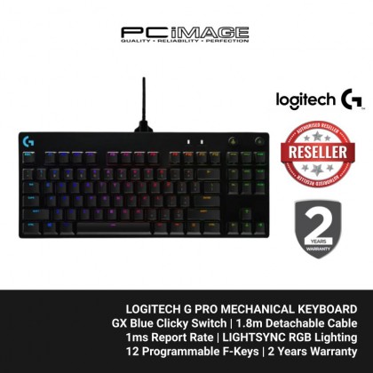 Logitech G Pro Mechanical Gaming Keyboard GX Blue Clicky Switch 920 ...