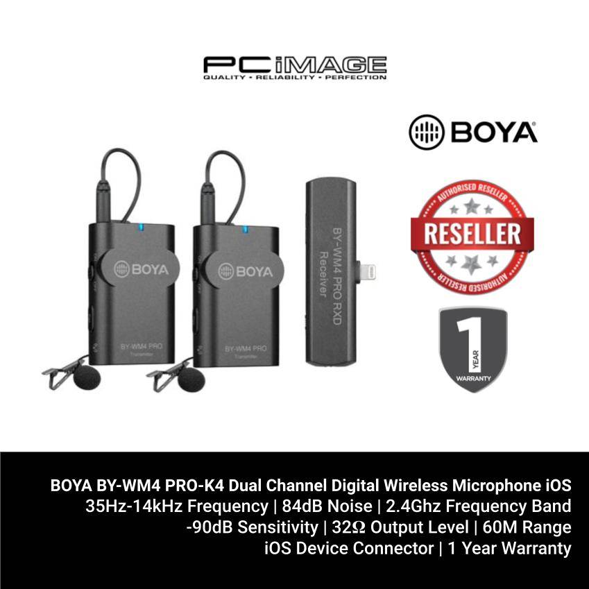 BOYA BY-WM4 PRO-K4 Dual Channel Digital Wireless Microphone iOS devices ...
