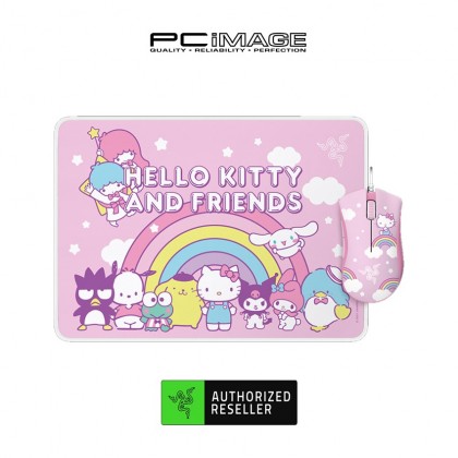 RAZER DEATHADDER ESSENTIAL + GOLIATHUS GAMING MOUSE MAT BUNDLE - HELLO KITTY & FRIENDS EDITION
