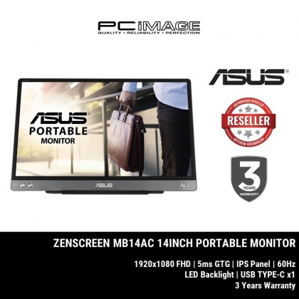 ASUS ZENSCREEN PORTABLE MB14AC (14"/1920X1080/5MS/60HZ/TYPE-C/IPS/3YW)