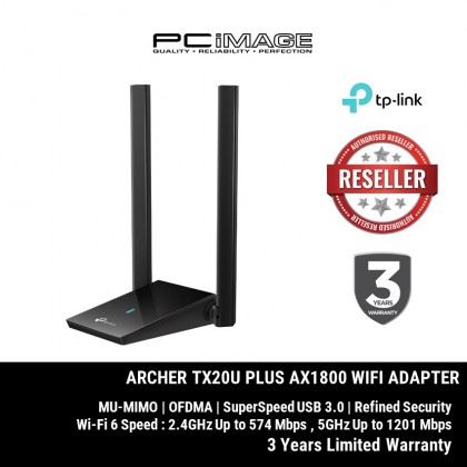 TP-LINK ARCHER TX20U AX1800 DUAL ANTENNAS HIGH GAIN WIRELESS USB ADAPTER