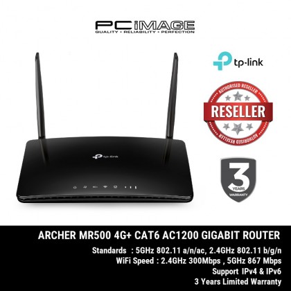 TP-LINK ARCHER MR500 AC1200 4G LTE ADVANCED CAT6 GIGABIT ROUTER