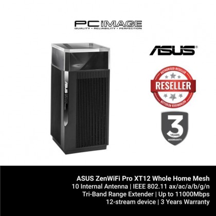 ASUS ZenWiFi Pro XT12 AX11000 Tri-Band WiFi 6 Mesh WiFi System (2 pack) COMPATIBLE UNIFI / MAXIS / TIME ASUS ZenWiFi Pro XT12 AX11000 Tri-Band WiFi 6 Mesh WiFi System (2 pack) COMPATIBLE UNIFI / MAXIS / TIME
