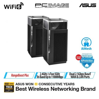 ASUS ZenWiFi Pro XT12 AX11000 Tri-Band WiFi 6 Mesh WiFi System (2 pack) COMPATIBLE UNIFI / MAXIS / TIME ASUS ZenWiFi Pro XT12 AX11000 Tri-Band WiFi 6 Mesh WiFi System (2 pack) COMPATIBLE UNIFI / MAXIS / TIME
