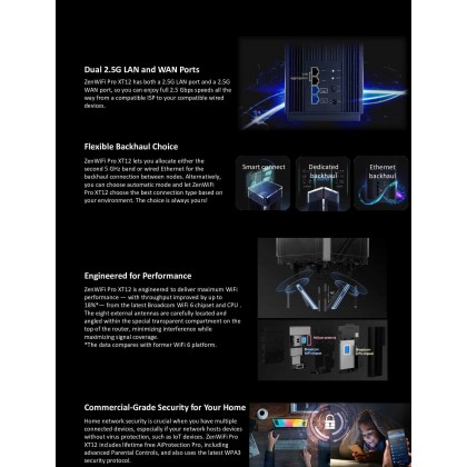 ASUS ZenWiFi Pro XT12 AX11000 Tri-Band WiFi 6 Mesh WiFi System (2 pack) COMPATIBLE UNIFI / MAXIS / TIME ASUS ZenWiFi Pro XT12 AX11000 Tri-Band WiFi 6 Mesh WiFi System (2 pack) COMPATIBLE UNIFI / MAXIS / TIME
