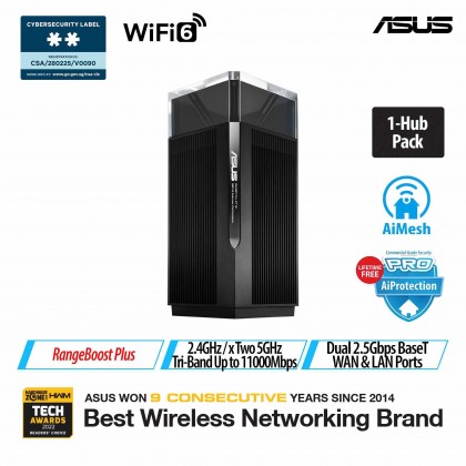 ASUS ZenWiFi Pro XT12 AX11000 Tri-Band WiFi 6 Mesh WiFi System (2 pack) COMPATIBLE UNIFI / MAXIS / TIME ASUS ZenWiFi Pro XT12 AX11000 Tri-Band WiFi 6 Mesh WiFi System (2 pack) COMPATIBLE UNIFI / MAXIS / TIME