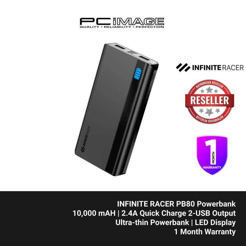 INFINITE RACER PB80 10000MAH 2.4A POLYMER POWERBANK - BLACK ...