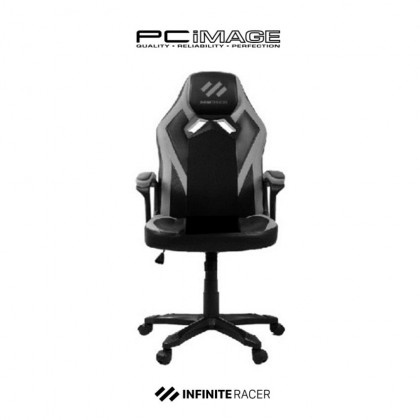 INFINITE RACER SY-6044 Gaming Chair (Non Adjustable Arm) - Nylon Armrest, Nylon Base, 50mm Caster, PU Leather, <100KG