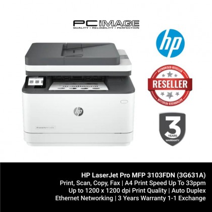 HP LaserJet Pro MFP 3103fdn Printer (3G631A) Print / Scan / Copy / Fax