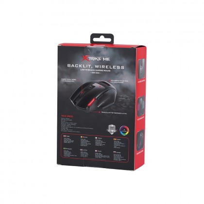 XTRIKE ME GW-600 2.4G WIRELESS GAMING MOUSE - 7 BUTTONS/7COLORS