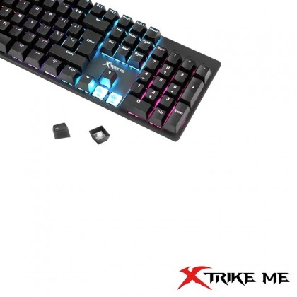 XTRIKE ME GK-915P PUDDING KEYCAPS MECHANICAL GAMING KB - 104-KEY MIX COLOR BACKLIGHT/1.5M CABLE