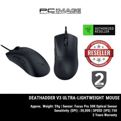 RAZER DEATHADDER V3 ULTRA-LIGHTWEIGHT ERGONOMIC ESPORTS GAMING MOUSE