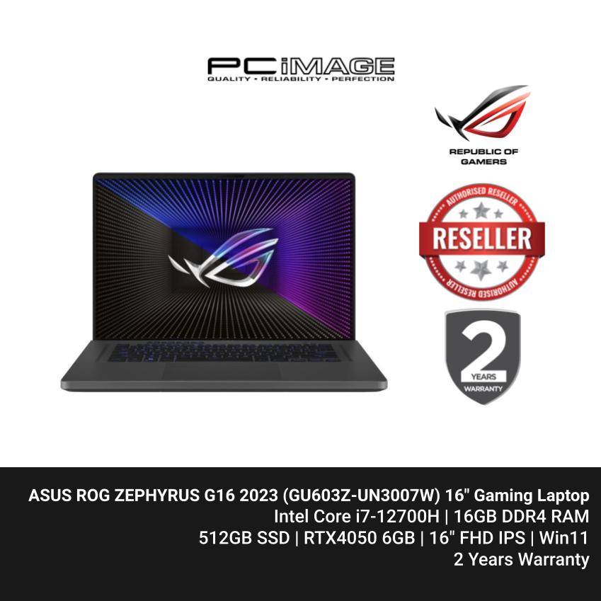 ASUS ROG ZEPHYRUS G16 2023 (GU603Z-UN3007W) 16" Gaming Laptop Eclipse ...