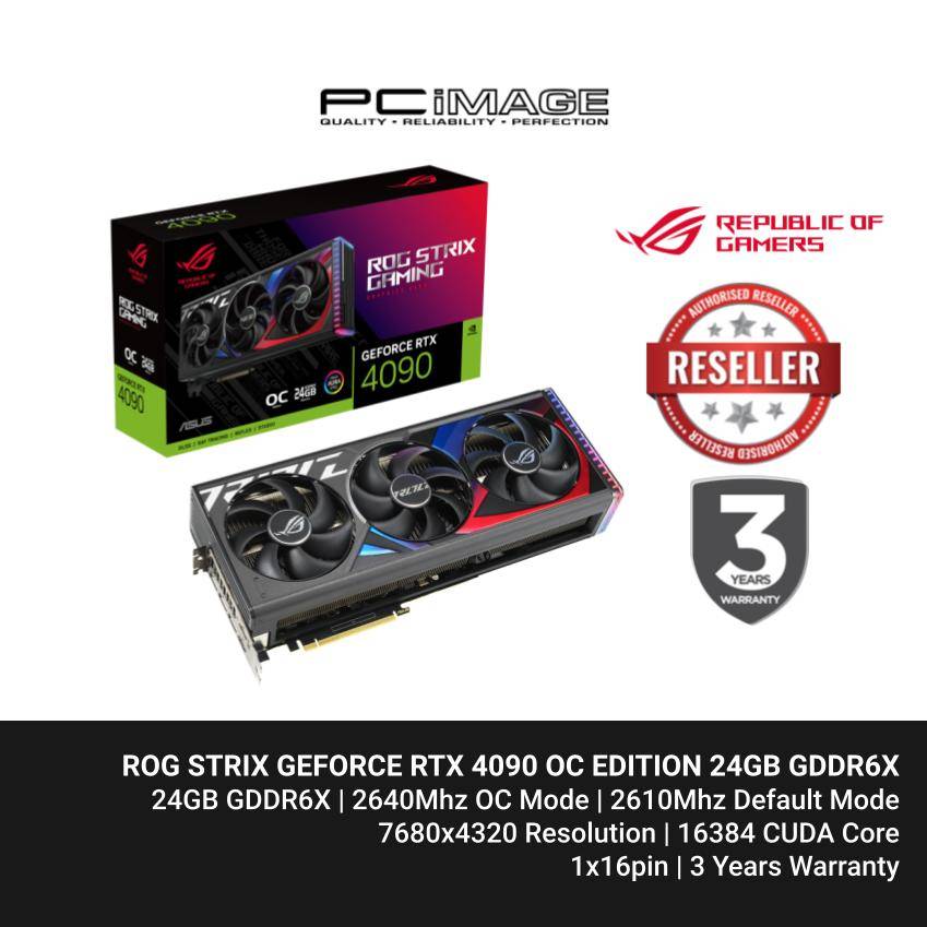 ASUS ROG STRIX GEFORCE RTX 4090 OC EDITION 24GB GDDR6X - STRIX-RTX4090 ...